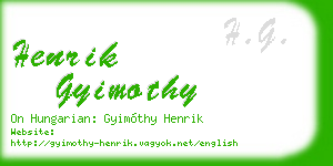 henrik gyimothy business card